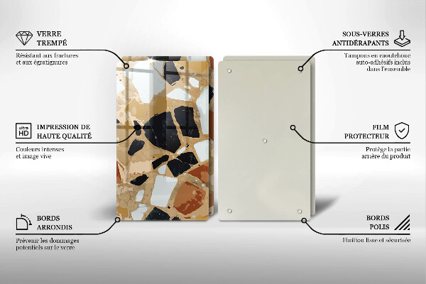 Deska za sporák Dekorativní kameny talíř