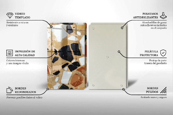 Deska za sporák Dekorativní kameny talíř