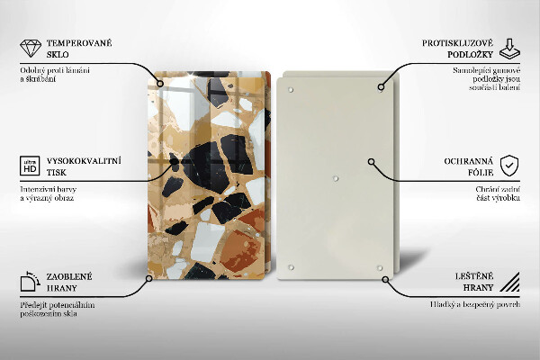 Deska za sporák Dekorativní kameny talíř