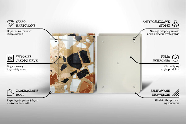 Deska za sporák Dekorativní kameny talíř