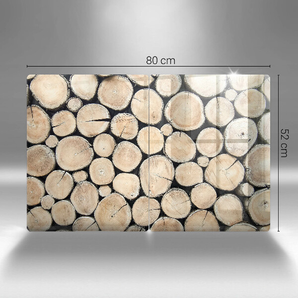 Skleněná deska za sporák Dřevěné kmeny stromů