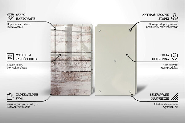 Skleněná deska za sporák Staré dřevěné desky