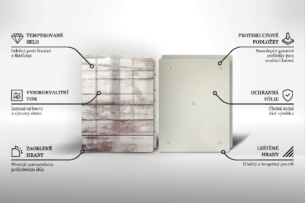 Skleněná deska za sporák Staré dřevěné desky