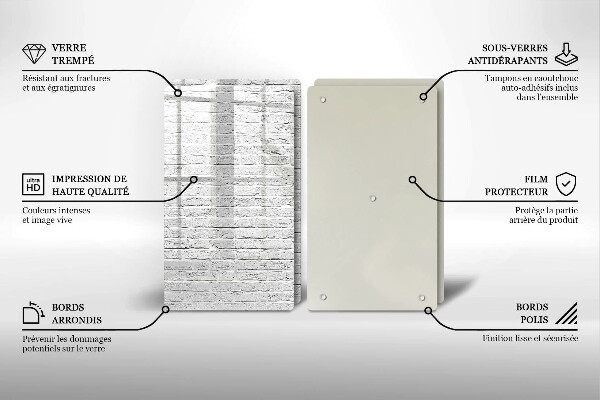 Skleněná deska za sporák Cihlová zeď