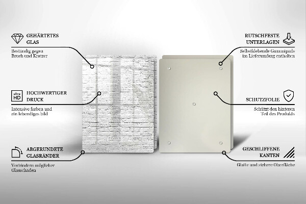 Skleněná deska za sporák Cihlová zeď