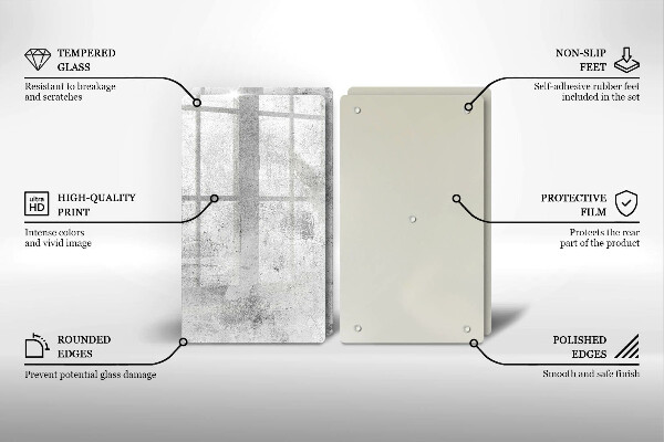 Deska za sporák Betonová textura