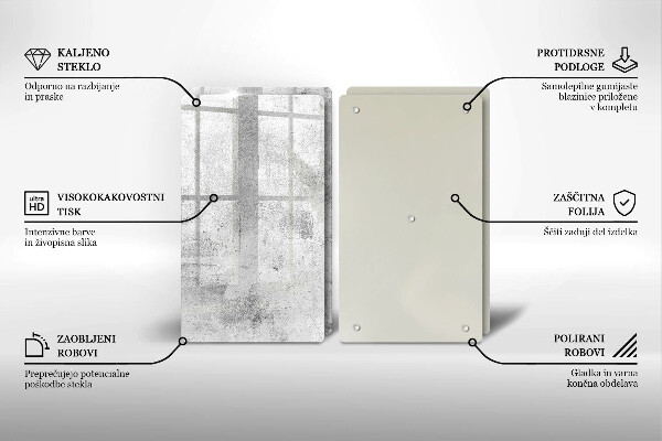 Deska za sporák Betonová textura