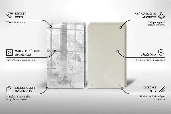 Deska za sporák Betonová textura