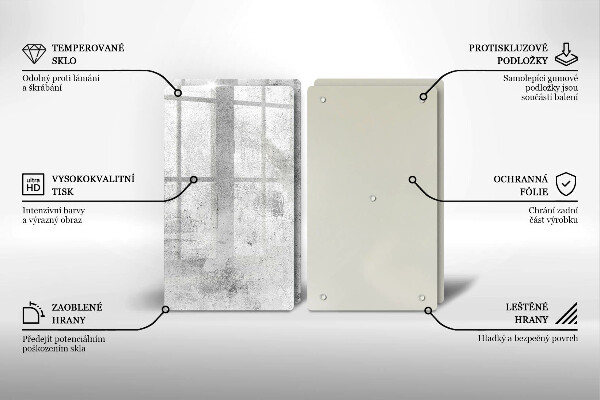 Deska za sporák Betonová textura