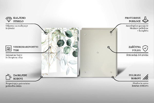 Sklo za varnou desku Malované rostliny