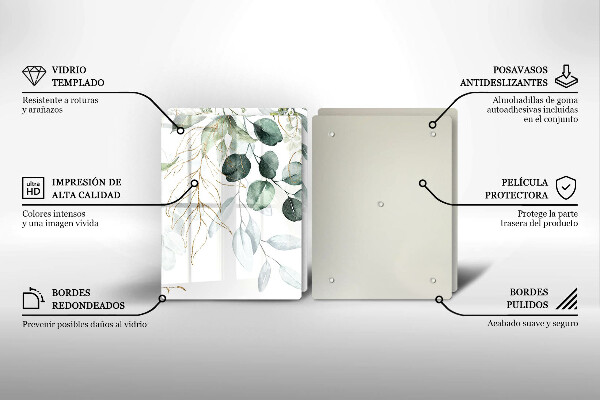 Sklo za varnou desku Malované rostliny