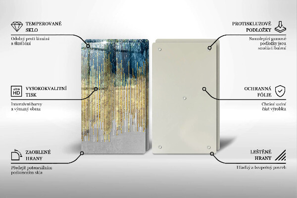 Sklo za varnou desku Designérská abstrakce