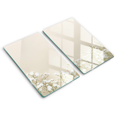 Sklo za varnou desku Sádrové boho květiny