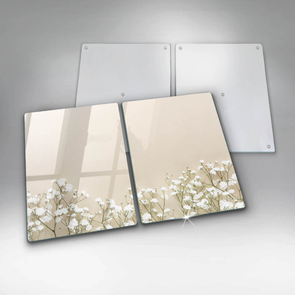 Sklo za varnou desku Sádrové boho květiny