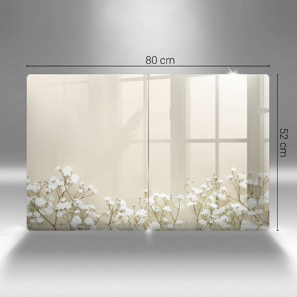 Sklo za varnou desku Sádrové boho květiny