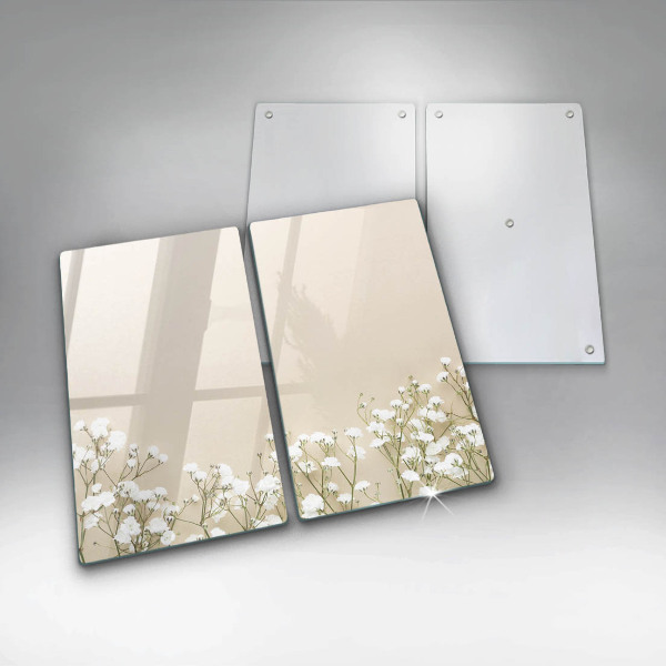 Sklo za varnou desku Sádrové boho květiny