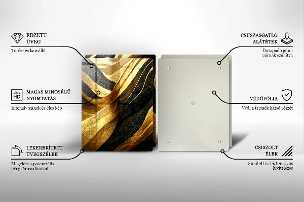 Sklo za varnou desku Elegantní abstrakce