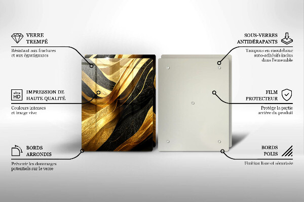 Sklo za varnou desku Elegantní abstrakce