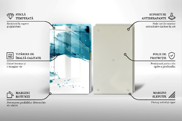 Sklo za varnou desku Modré skvrny