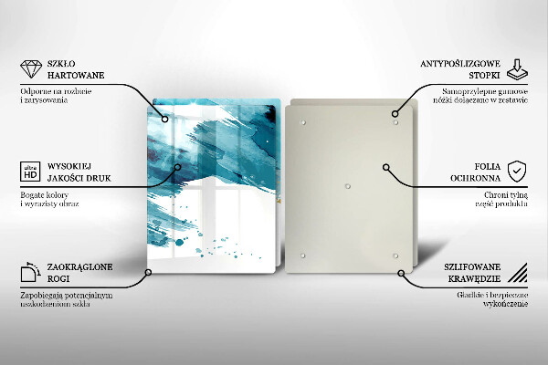 Sklo za varnou desku Modré skvrny