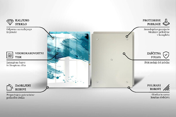 Sklo za varnou desku Modré skvrny