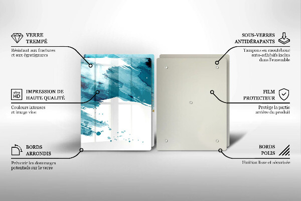 Sklo za varnou desku Modré skvrny