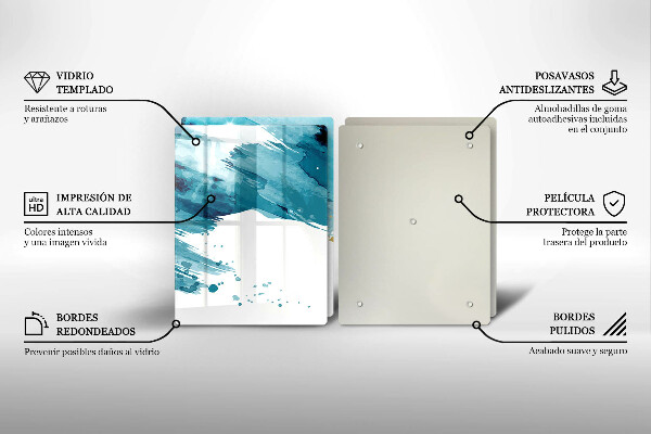 Sklo za varnou desku Modré skvrny