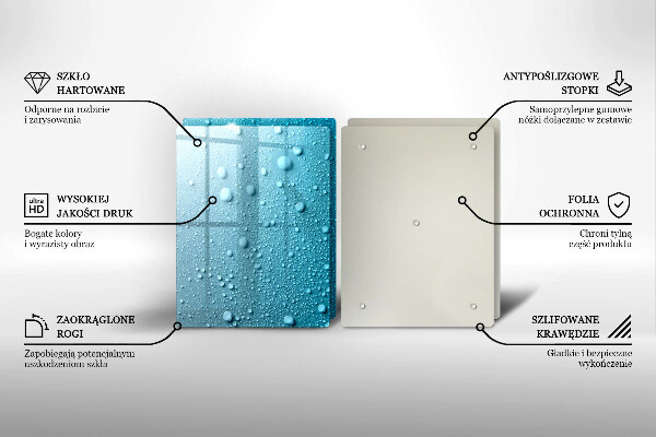 Sklo za varnou desku Kapky vody