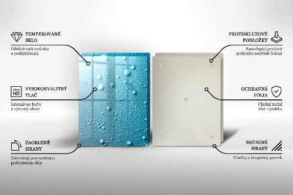 Sklo za varnou desku Kapky vody