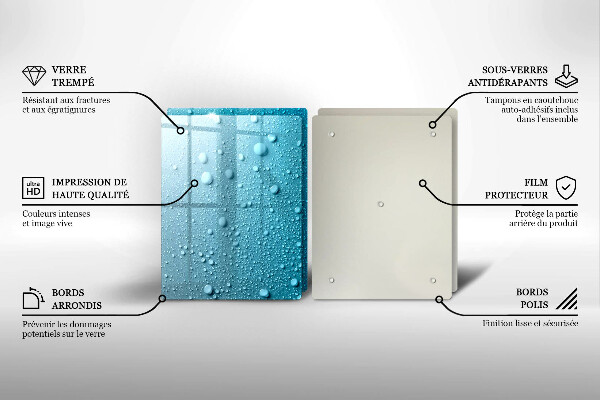 Sklo za varnou desku Kapky vody