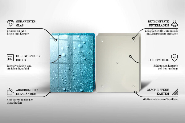 Sklo za varnou desku Kapky vody