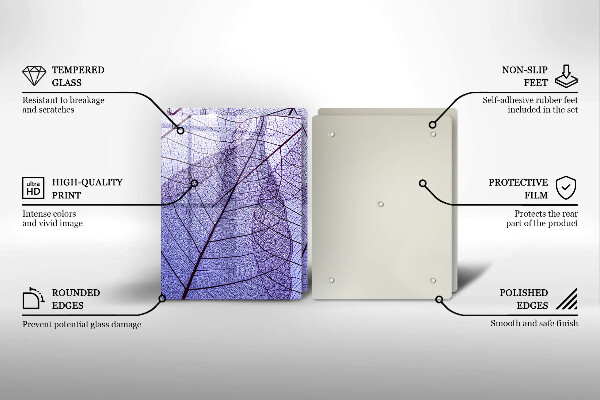 Sklo za varnou desku Listy s žilnatinou