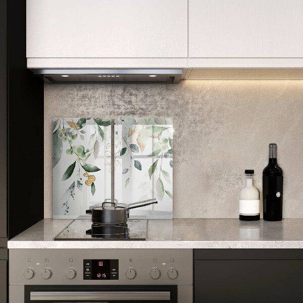 Sklo za varnou desku Akvarel listy