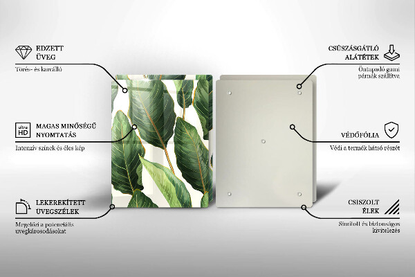 Sklo za varnou desku Banánové listy