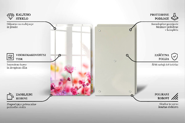 Sklo za varnou desku Květinová louka