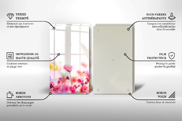 Sklo za varnou desku Květinová louka