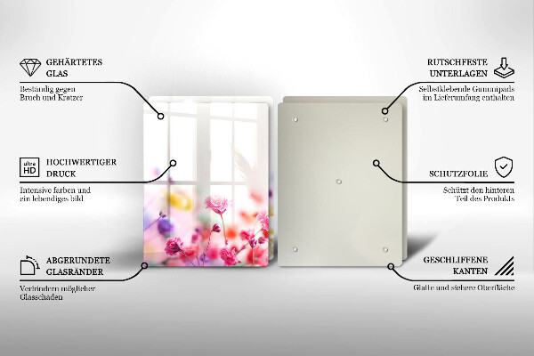 Sklo za varnou desku Květinová louka