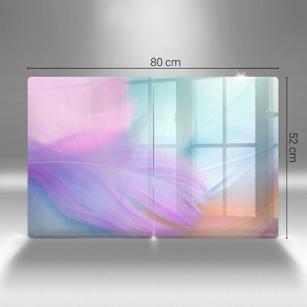 Sklo za varnou desku Pastelové peří