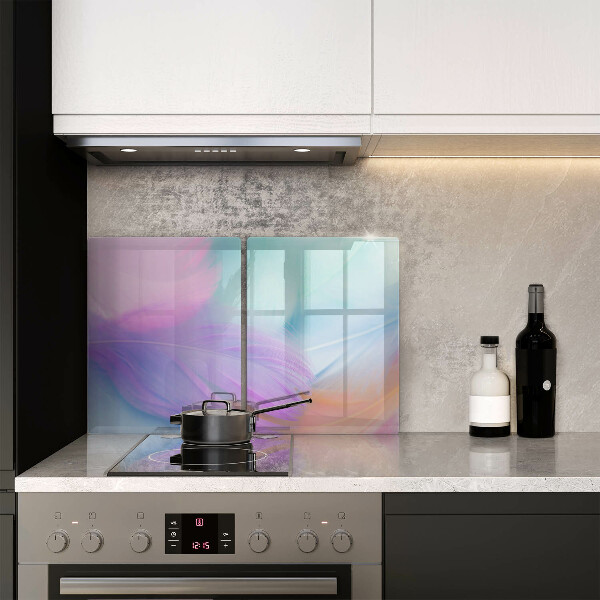 Sklo za varnou desku Pastelové peří