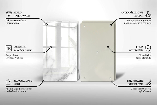 Sklo za varnou desku Moderní mramor