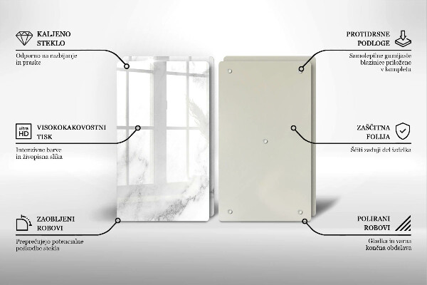 Sklo za varnou desku Moderní mramor