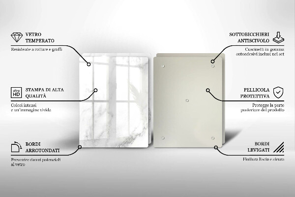 Sklo za varnou desku Moderní mramor