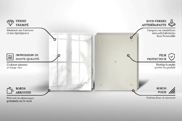 Sklo za varnou desku Moderní mramor