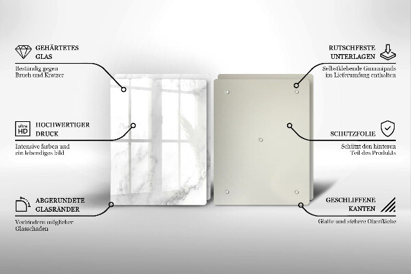 Sklo za varnou desku Moderní mramor