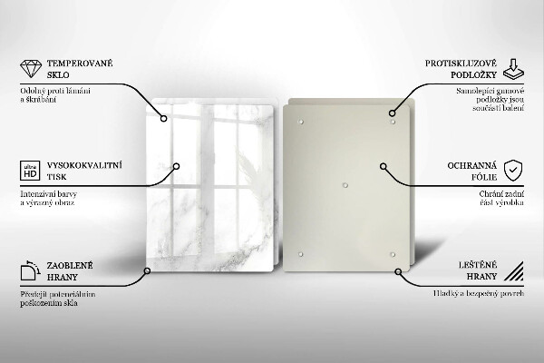 Sklo za varnou desku Moderní mramor