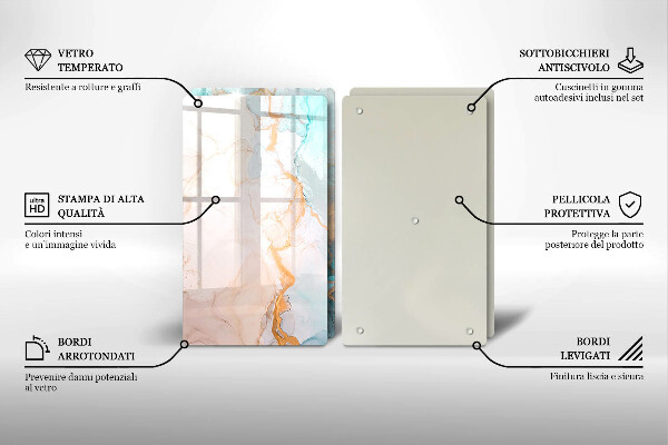 Sklo za varnou desku Mramorová abstrakce