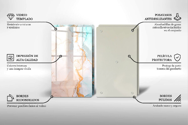 Sklo za varnou desku Mramorová abstrakce