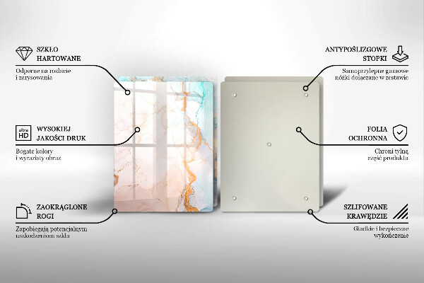 Sklo za varnou desku Mramorová abstrakce