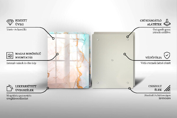 Sklo za varnou desku Mramorová abstrakce