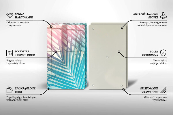 Sklo za varnou desku Pastelové listy